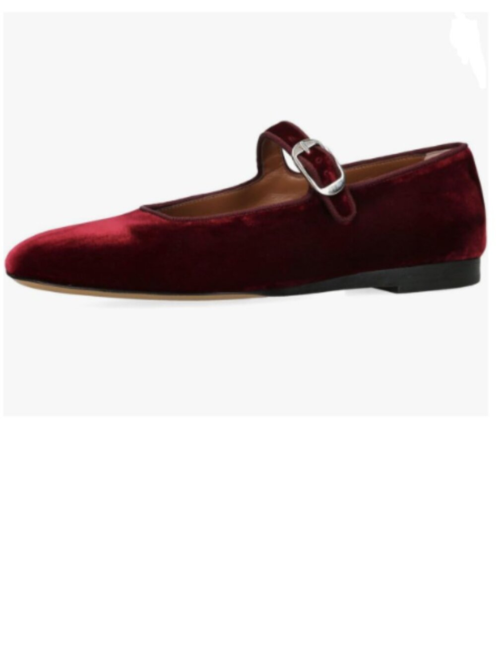 Pazzion Burgundy Round Toe Mary Janes Comfortable Strap Buckled Ballet Flats